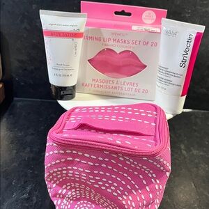 Pink Lip Mask Set with Cosmetic Bag